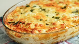 White Sauce Pasta And Chicken Bake  Creamy Bechamel Sauce [upl. by Haela]