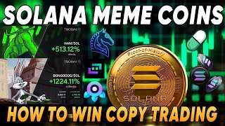 Solana Meme Coins  How To Win Copy Trading  Best Tools To Use  How To Make Profit Daily  SOL [upl. by Remington]