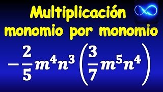 84 Multiplicación monomio por monomio CON FRACCIONES [upl. by Nenerb366]