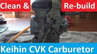 Keihin CVK Carburetor Clean and Rebuild  Kawasaki KLR 250 [upl. by Anicart]