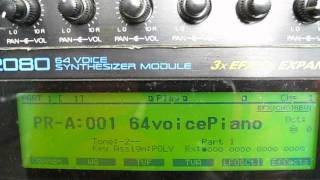 Roland JV2080 Sound Module Putting in Multitimbral Mode [upl. by Cita156]