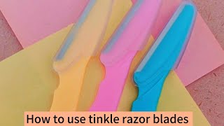 How to use tinkle razor How to shave your face women What to apply before shaving face women [upl. by Katushka]