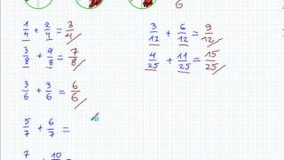 Dodawanie ułamków zwykłych o jednakowych mianownikach  Matematyka Szkoła Podstawowa i Gimnazjum [upl. by Laira]