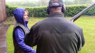 Clay shooting lessons  2nd lesson Tina Shoots British Sporting Clay [upl. by Ylellan]