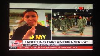 Interview TvOne bersama Kristania Besouw mantan Miss Indonesia saat ini anggota US ARMY [upl. by Metzgar]