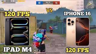 iPhone 16 Pro Max VS iPad Pro M4 120 FPS PUBG TDM Test  Which Device Perform Best In PUBG MOBILE [upl. by Nnylsoj439]