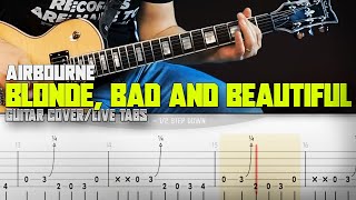 Blonde Bad and Beautiful  Airbourne  Guitar cover  live tabs [upl. by Eikram]