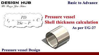 Pressure vessel shell thickness calculation as per ug 27 Part4 [upl. by Seilenna821]