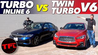 060 MPH Buddy Review Can The Less Powerful BMW M340i Keep Up With The 400 HP Infiniti Q50S [upl. by Nomma]