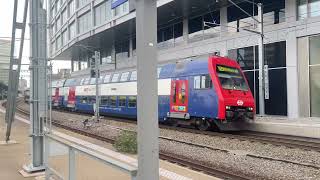 S6 nach Baden S14 nach Affoltern und IC1 nach Genf Flughafen in Zürich Oerlikon [upl. by Ahtelrac246]