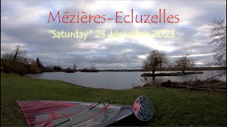 Mézières  Ecluzelles Windsurfwindfoil 23 décembre 2023 [upl. by Styles]