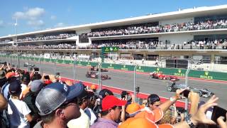 F1 Austin Grand Prix race start 2013 V8 sound [upl. by Scheld]