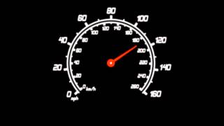 Car Speedometer Gauge  Black Background Animation [upl. by Buckden]