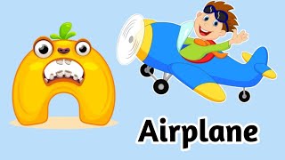 Phonics Song  A For Airplane  Kids Fun Learning [upl. by Kirchner890]