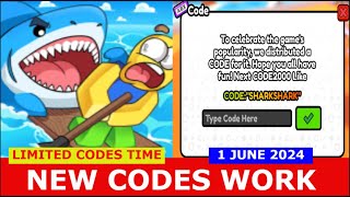 NEW CODES🦈Shark bite simulator ROBLOX  LIMITED CODES TIME  JUNE 1 2024 [upl. by Initsed]