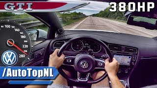 380HP VW Golf 7 GTI AUTOBAHN POV Test Drive HG Motorsport by AutoTopNL [upl. by Kalasky537]