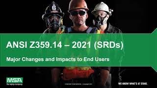 MBA Flash Webinar  What the Updated ANSI Z35914 Standard Means for SelfRetracting Lifelines [upl. by Sorci]