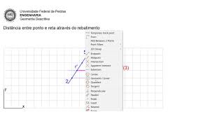 99 Distância entre ponto e reta através do rebatimento [upl. by Jemy]