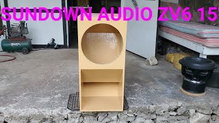 Sundown Audio ZV6 2500 watt 15quot subwoofer box build [upl. by Sinnal856]