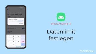 Datenlimit festlegenändern Android 14 [upl. by Nyrahtak]