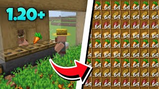 HOW TO MAKE Simple Automatic Crop Farm in Minecraft PE 120  Tutorial   Potato  Wheat  Carrot [upl. by Lexie]