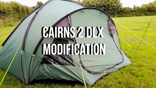 Millets  Eurohike Cairns 2 DLX Night Fall Dome Tent Modification camping [upl. by Chic409]