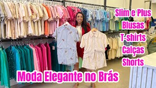 Moda Elegante Slim e Plus Size no Brás Vestidos  Conjuntos  Blusas e Tshirt  Shorts [upl. by Cathy]