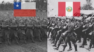 Comparación de desfile Perú vs Chile  Desfiles militares de los años 40s [upl. by Enelyk178]