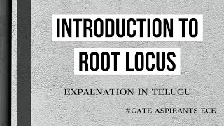 Control Systems  Lec 27 Introduction to ROOT LOCUS [upl. by Esylla562]