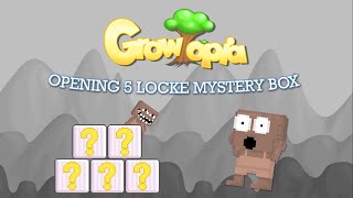 Growtopia  Opening 5 Locke Mystery Boxes [upl. by Dorman24]