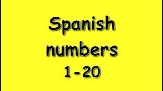 Spanish Numbers  Count to 20 song [upl. by Anelis]