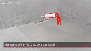 Linear shower drain installation – Easy Drain Rline English [upl. by Neyuh808]