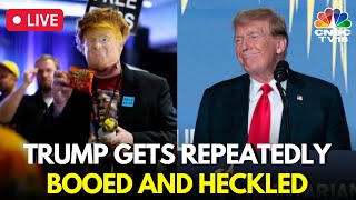 USA News LIVE Donald Trump Gets Booed Repeatedly During Libertarian Convention Speech  N18G [upl. by Sewel413]