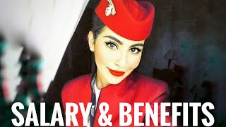 QATAR AIRWAYS CABIN CREW  SALARY and BENEFITS [upl. by Aphrodite]