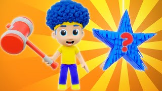 Colorful Pinatas with Surprise Toys  D Billions Kids Songs [upl. by Noiztneb775]