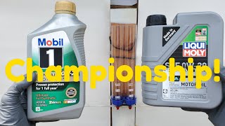 Engine oil Championship Mobil 1 vs Liqui moly [upl. by Parris]