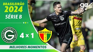 GOIÁS 4 X 1 BRUSQUE  MELHORES MOMENTOS  22ª RODADA BRASILEIRÃO SÉRIE B 2024  geglobo [upl. by Sharity]