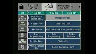 Dish Network Guide Interface 11162002 [upl. by Katerine]