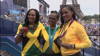 3 Jamaican Athletes Received Their Longoverdue Medals At the Paris Olympics Reallocation Ceremony [upl. by Francklyn718]