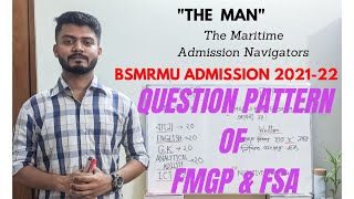 BSMRMU ADMISSION 202122 Question Pattern of FMGP amp FSA By quotThe MANquot [upl. by Herwig]