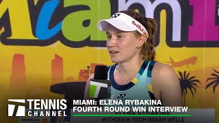 Elena Rybakina Feeling Stronger With Each Match After Being Out Sick  Miami 4R [upl. by Larsen656]