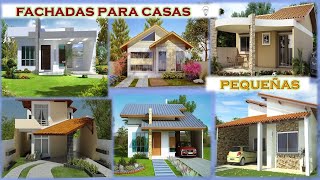 Fachadas casas pequeñas 👈 modelos 🏠 [upl. by Nnahtur229]