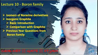 Boron family  Isomers of Borazine derivatives Inorganic Graphite  CSIRNETGATEIITJAM [upl. by Anuahsed]