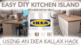 IKEA HACK  Easy DIY Kallax Kitchen Island on a BUDGET 2024 [upl. by Karub]