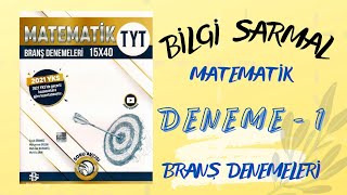 Bilgi Sarmal Matematik TYT Branş Denemeleri 2021  Deneme 1 [upl. by Ezirtaeb]