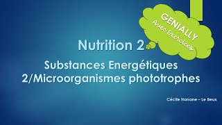 geniallyNUTRITIONpartie2PHOTOTROPHES [upl. by Evatsug]