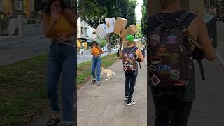 Last Reaction 🤯 Falling Boxes Prank 😂 shorts [upl. by Cindee]