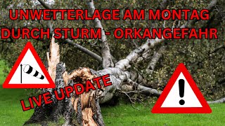 🔴LIVE Berichterstattung Unwettergefahr durch Sturmtief Iris mit Orkangefahr [upl. by Noirad]