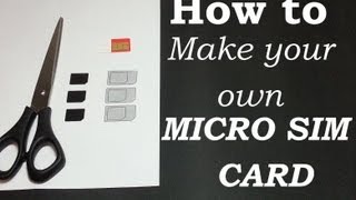 BEST WAY to Cut YOUR Micro Sim Card [upl. by Aneram11]