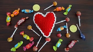 Valentines Day Crochet Heart Pin Cushion amp Decor Tutorial [upl. by Sundberg]